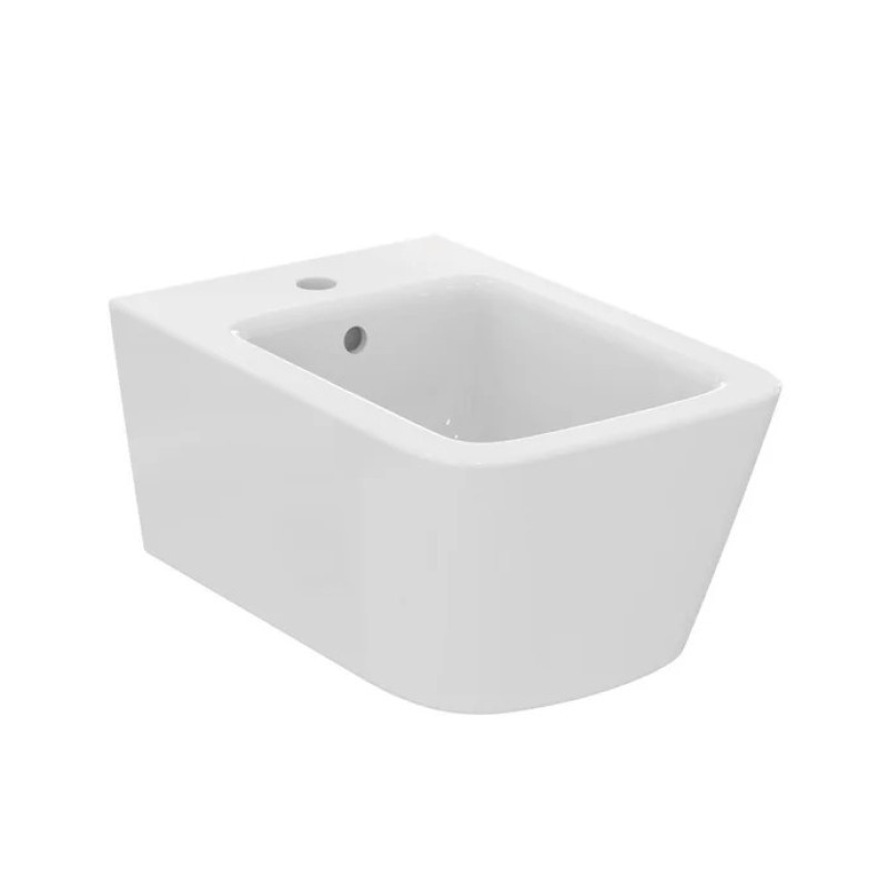 Bideu suspendat Ideal Standard Atelier Blend Cube, alb lucios