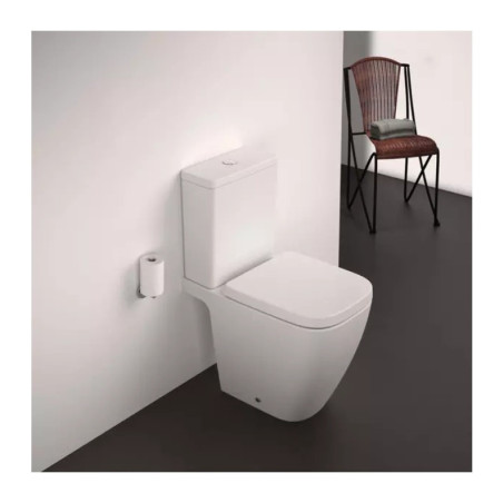 Vas WC pe pardoseala Ideal Standard i.life S Compact rimless alb lucios