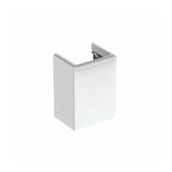 Dulap baza pentru lavoar suspendat Geberit Smyle Square alb 1 usa opritor dreapta 45 cm