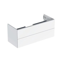 Dulap baza suspendat Geberit One alb mat 120 cm cu 2 sertare