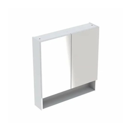 Dulap cu oglinda suspendat Geberit Selnova Square alb 2 usi 59 cm