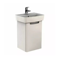 Set dulap baza suspendat Kolo Rekord alb lucios 1 usa si lavoar 50 cm