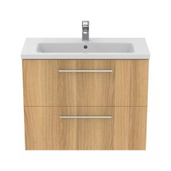 Dulap baza suspendat Ideal Standard i.life S 2 sertare 80 cm, stejar