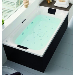 Cada acryl flex center hidromasaj 1800x1000 emotive, stanga,  cu masca tip l neagra | AmmeBath.ro
