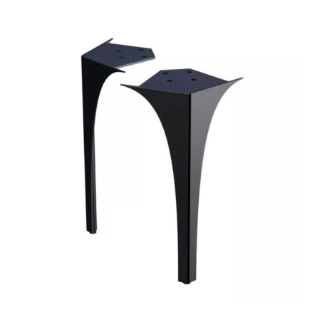 Set picioare fata pentru mobilier Oristo Louis 62 negru lucios 27.5 cm