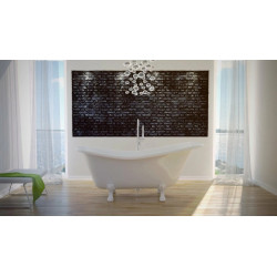 Cada freestanding otylia 170x77, cu picioare albe