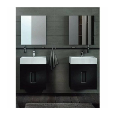 Dulap suspendat pentru lavoar Kolo Twins mdf negru 60 cm
