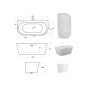Cada freestanding Back-to-wall Besco Vica 170x80 cm alb Cada freestanding Back-to-wall Besco Vica 170x80 cm alb