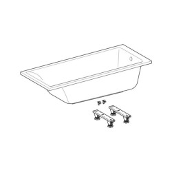 Cada baie dreptunghiulara Geberit Selnova Square 170x70 cm