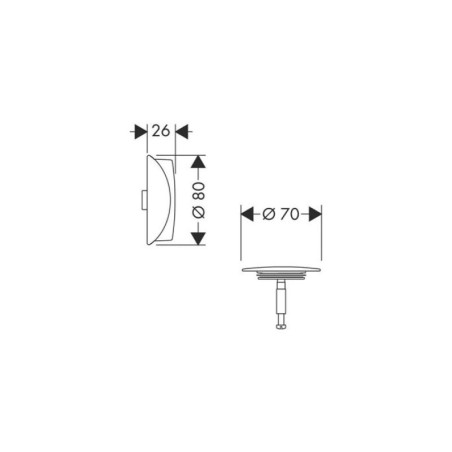 Capac sifon si maner rotire preaplin Hansgrohe Flexaplus bronz periat