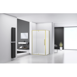 Cabina dus Belform Fortuna dreptunghiulara cu usa batanta, 80x120x195 cm, sticla 6 mm