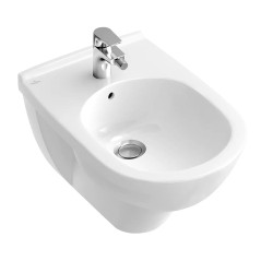 Bideu o.novo suspendat 360x560, cu orificiu pentru baterie, alb alpin