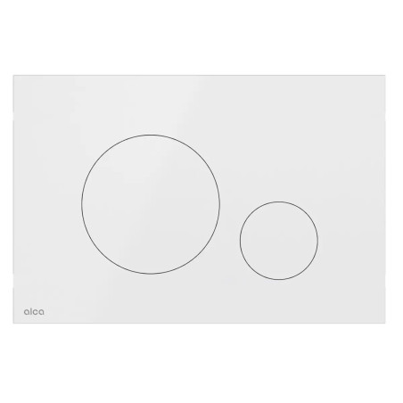 Clapeta actionare Alcadraain Turn-White, otel inoxidabil, alb lucios