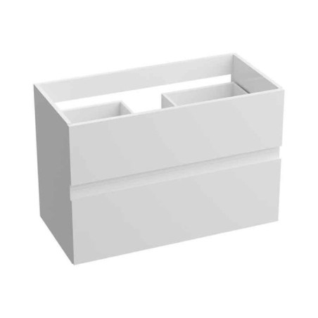 Amalfi, alb, mobilier compact suspendat pt lavoar 80, cu 2 sertare, 805x390x h542, 00730 | AmmeBath.ro