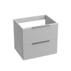 Omaha, alb mat, mobilier suspendat pt lavoar 60, cu 2 sertare riflate, 605x460x h542, 34590 | AmmeBath.ro