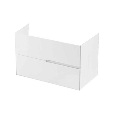 Toledo, alb lucios, mobilier pt lavoar 100, suspendat, cu 2 sertare soft close, 100x46xh51cm, toledo-100 mob alb | AmmeBath.ro