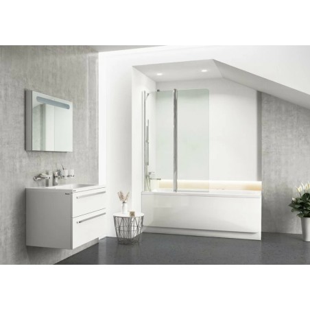 Chrome, cvs2-100 paravan cada 2 elem: fix + pivotant, stanga, pr crom lucios+st transp 99x150cm, 7qla0c00z1 | AmmeBath.ro