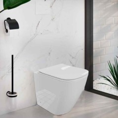 Tyber, alb, set vas wc stativ, rimless protect, 35.5x51.5cm + capac soft close quick release, 32572