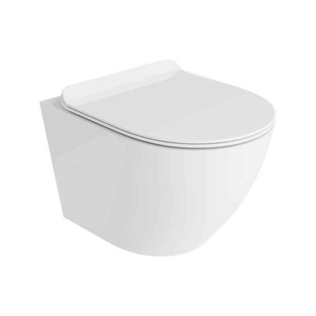 Trendi, alb, set vas wc stativ, rimless protect, 37x56.5cm + capac soft close quick release, 32558 | AmmeBath.ro