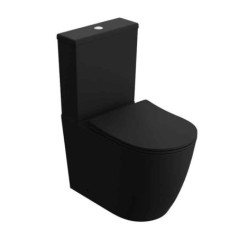 Novelda, black, set vas wc mb, rimless protect, 38x60.5cm + rezervor + capac soft close quick release, 34231 | AmmeBath.ro