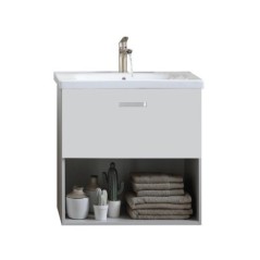 Evelin, oue 65 ii, alb, set mobilier cu sertar + lavoar, 65x46cm, 573860 | AmmeBath.ro