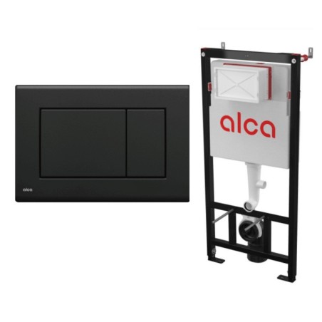 Set rezervor incastrat Alcadrain cu Clapeta Neagra, M278