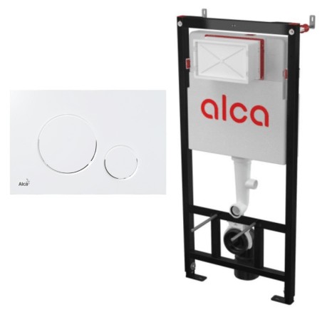 Set rezervor incastrat Alcadrain cu Clapeta Alba, M670
