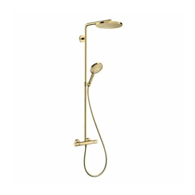 Coloana de dus cu baterie termostatata Hansgrohe Raindance Select S 240, auriu