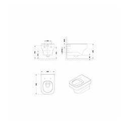 Vas wc suspendat Gala Mid Rimless, alb | AmmeBath.ro