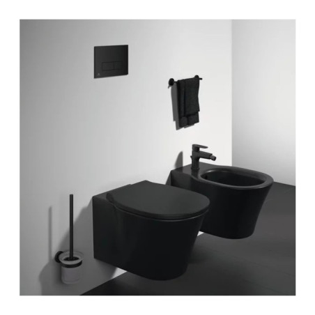 Vas wc suspendat Ideal Standard Connect Air rimless, negru mat