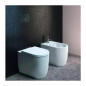 Bideu pe pardoseala Atelier Blend Curve, alb lucios