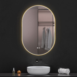 Oglinda baie led ovala 60X90, reversibila