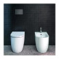 Bideu pe pardoseala Atelier Blend Curve, alb lucios